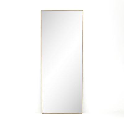 large rectangular brass framed floor mirror $999.00