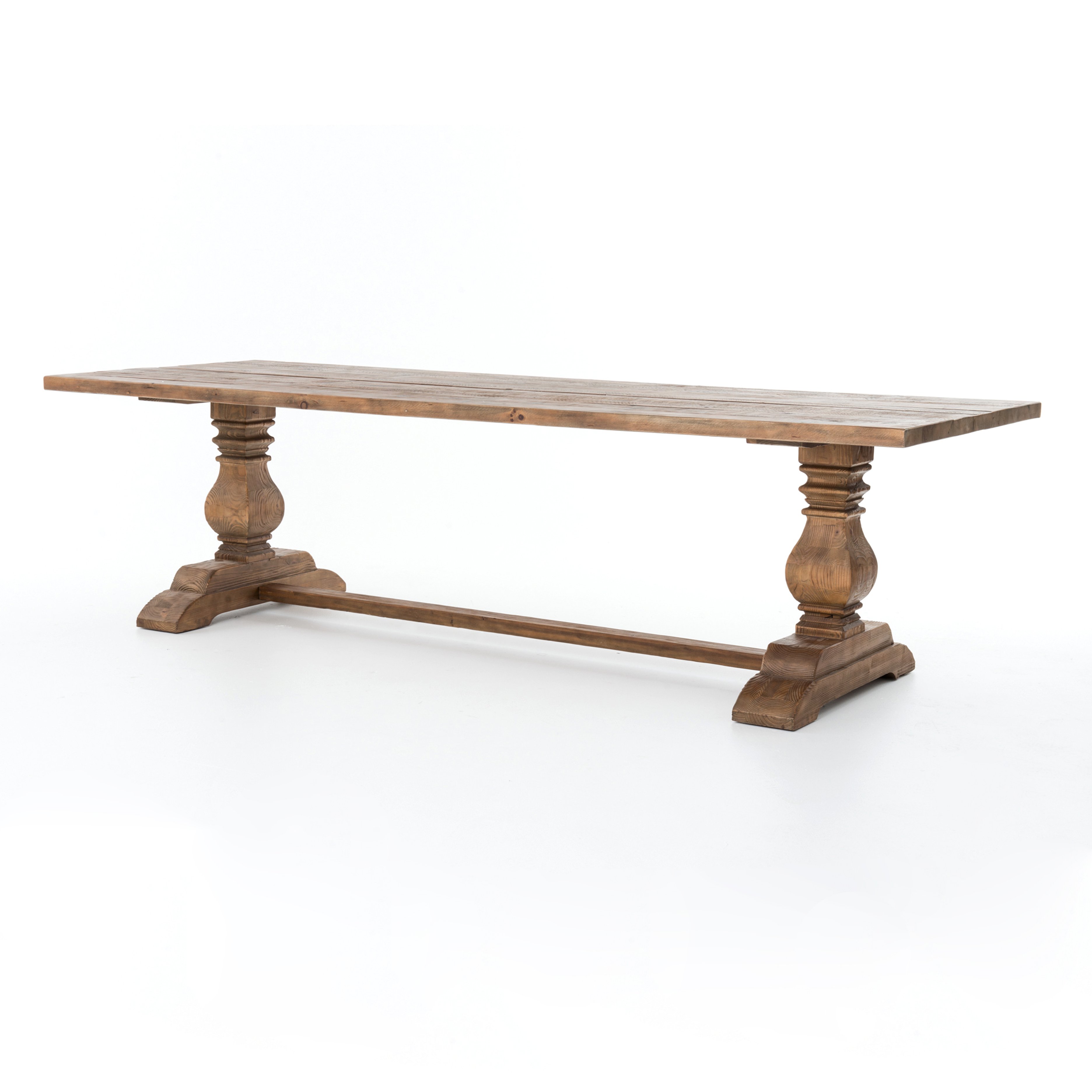 traditional wooden trestle base dining table $3499.00