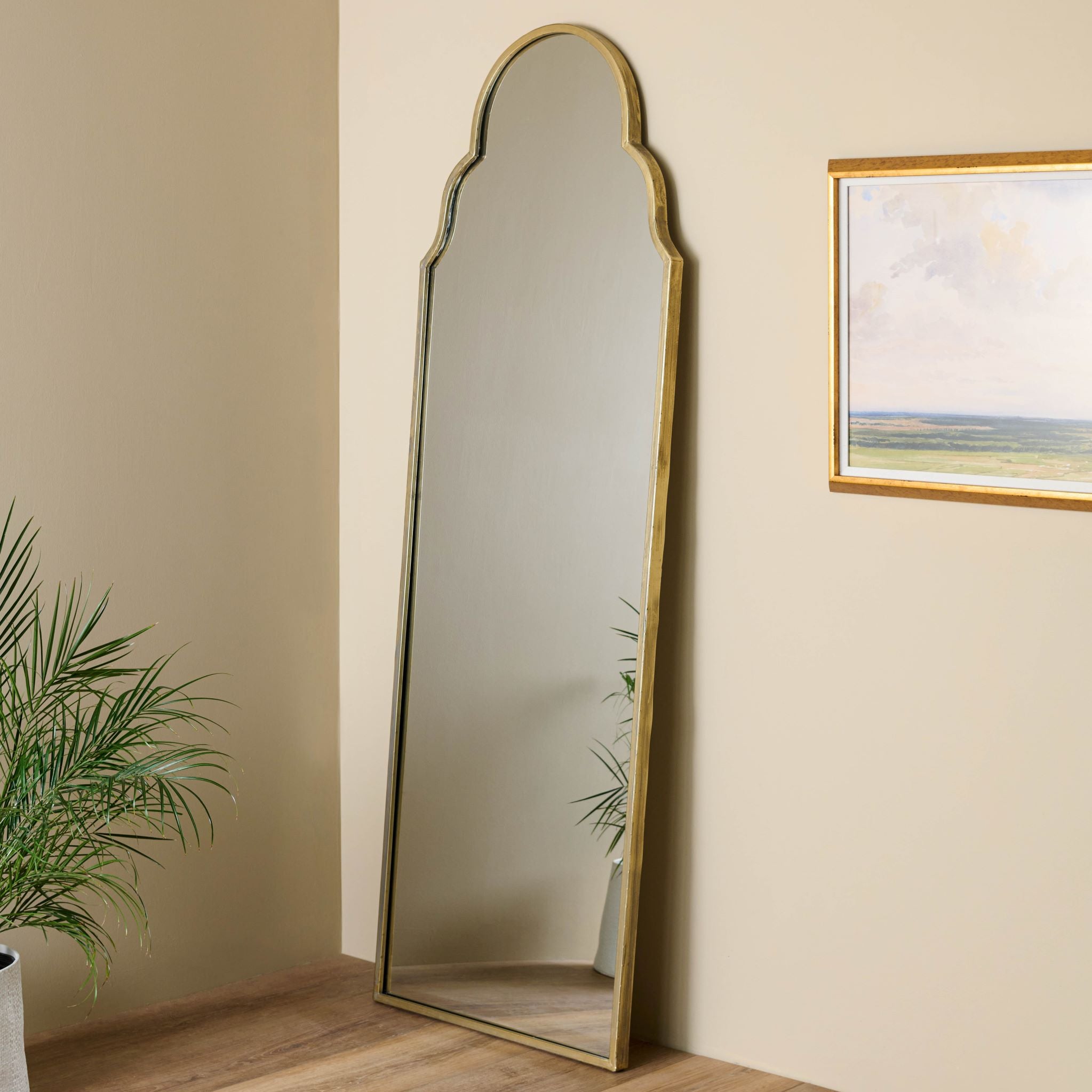 claire arched floor mirror for magnolia $336.00