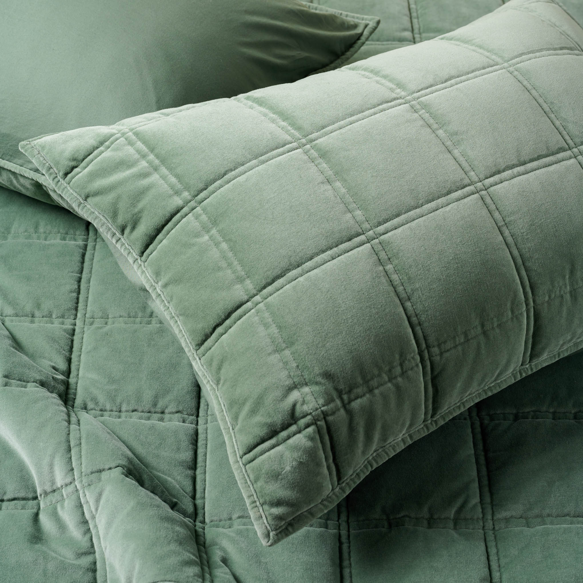 Weekend Velvet Sham - Dusty Green $49.00