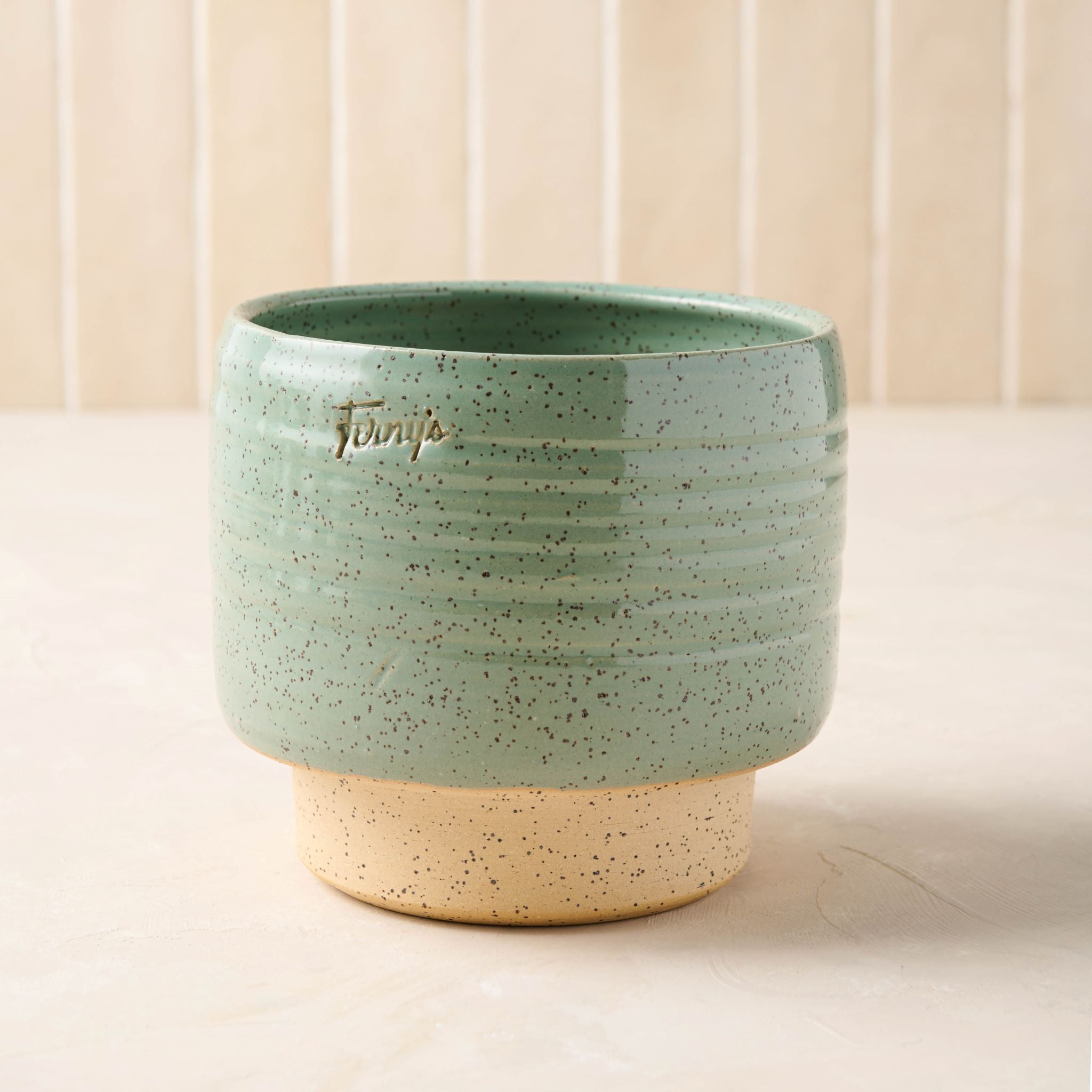 Black Oak Ferny's Medium Blue Speckle Planter $34.00
