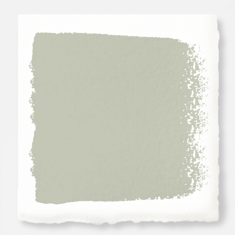 Soft tan with notes of gray door and cabinet paint named anatolian