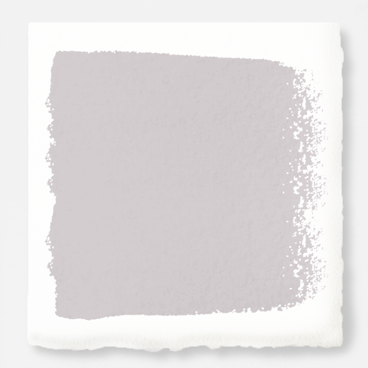 A muted lavender door and cabinet paint named in bloom