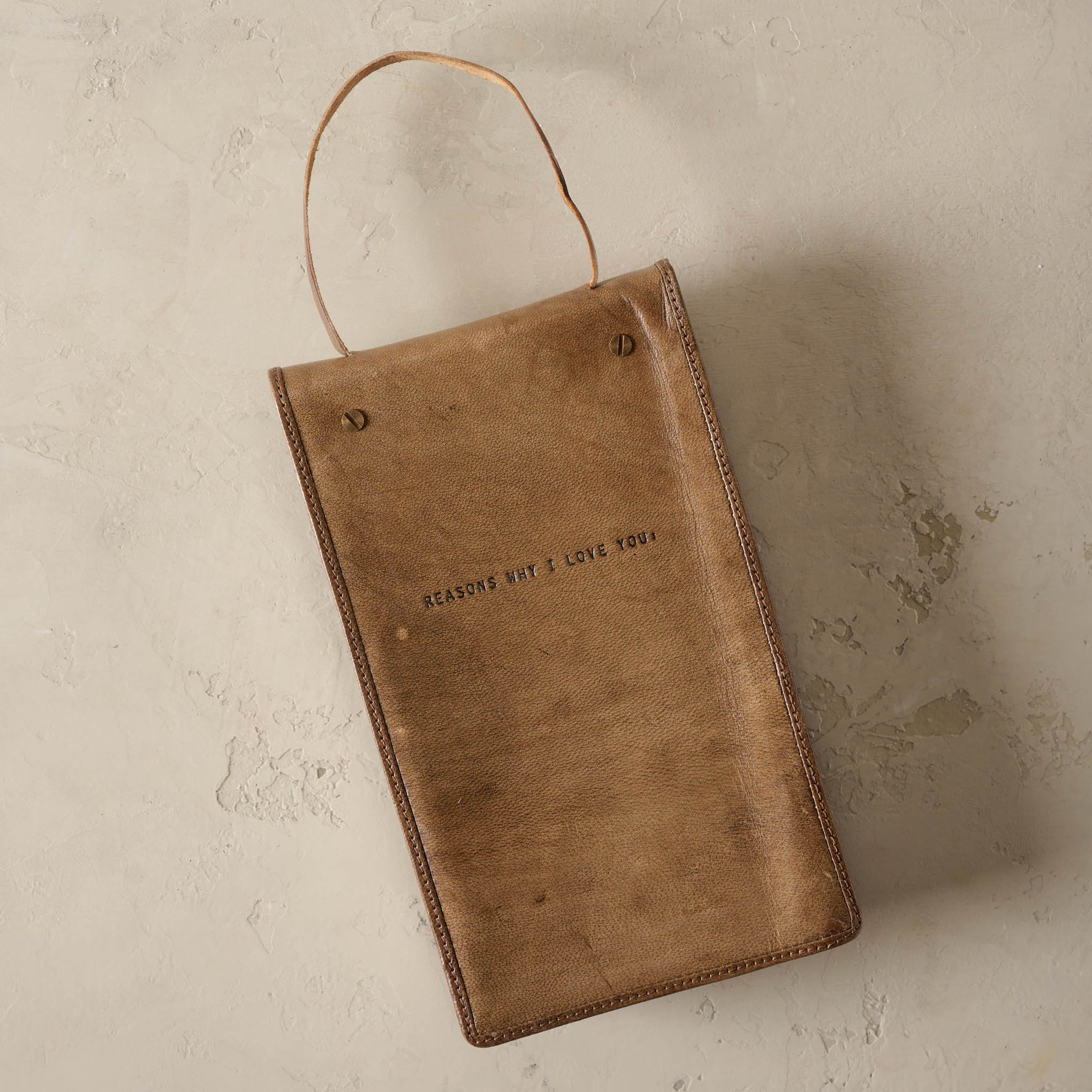Top view of Reasons Why I love you notebook.  $48.00