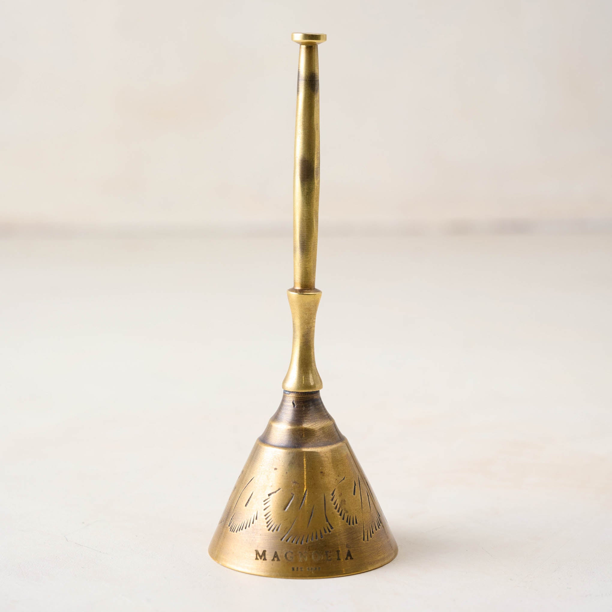 Etched Brass Bell On sale for $9.99, discounted from $24.00