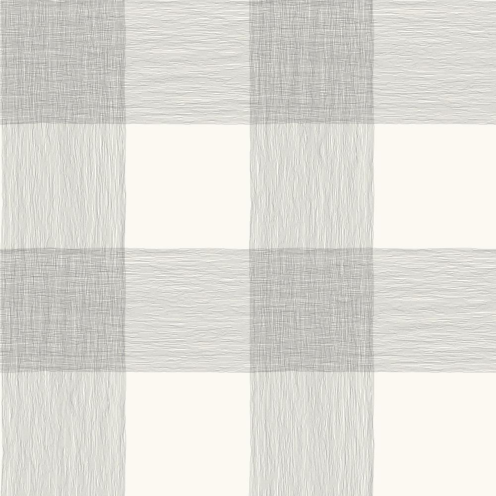 grey and white textured buffalo check patterned wallpaper