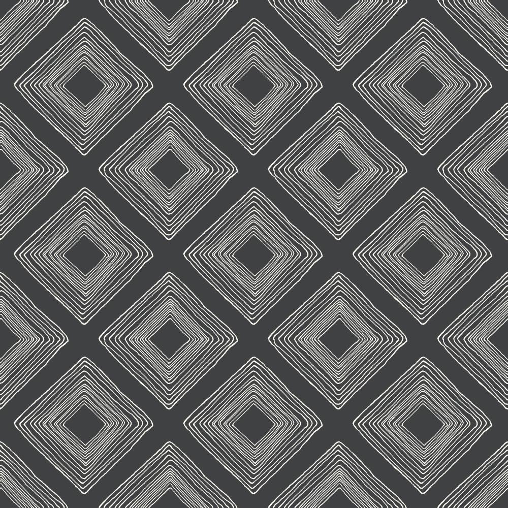 black and white diamond sketched pattern wallpaper