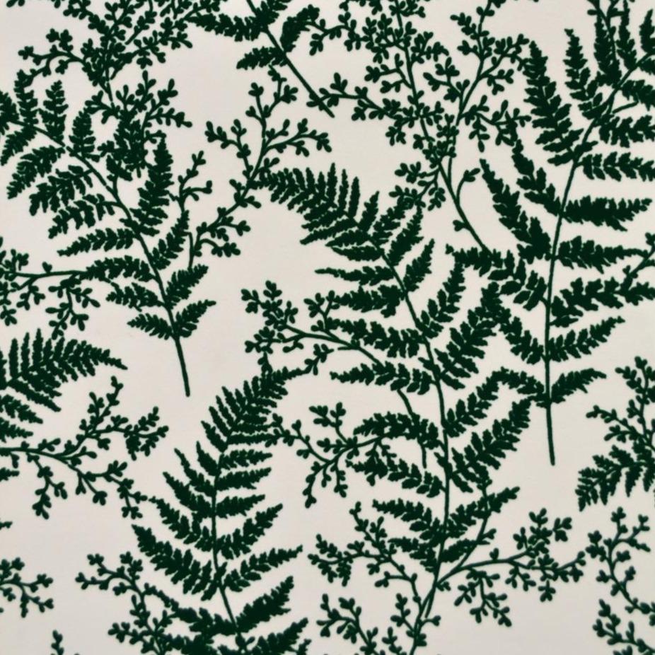 green and white fern pattern wallpaper $200.00