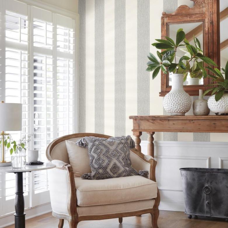 black and white textured stripe pattern wallpaper $110.00