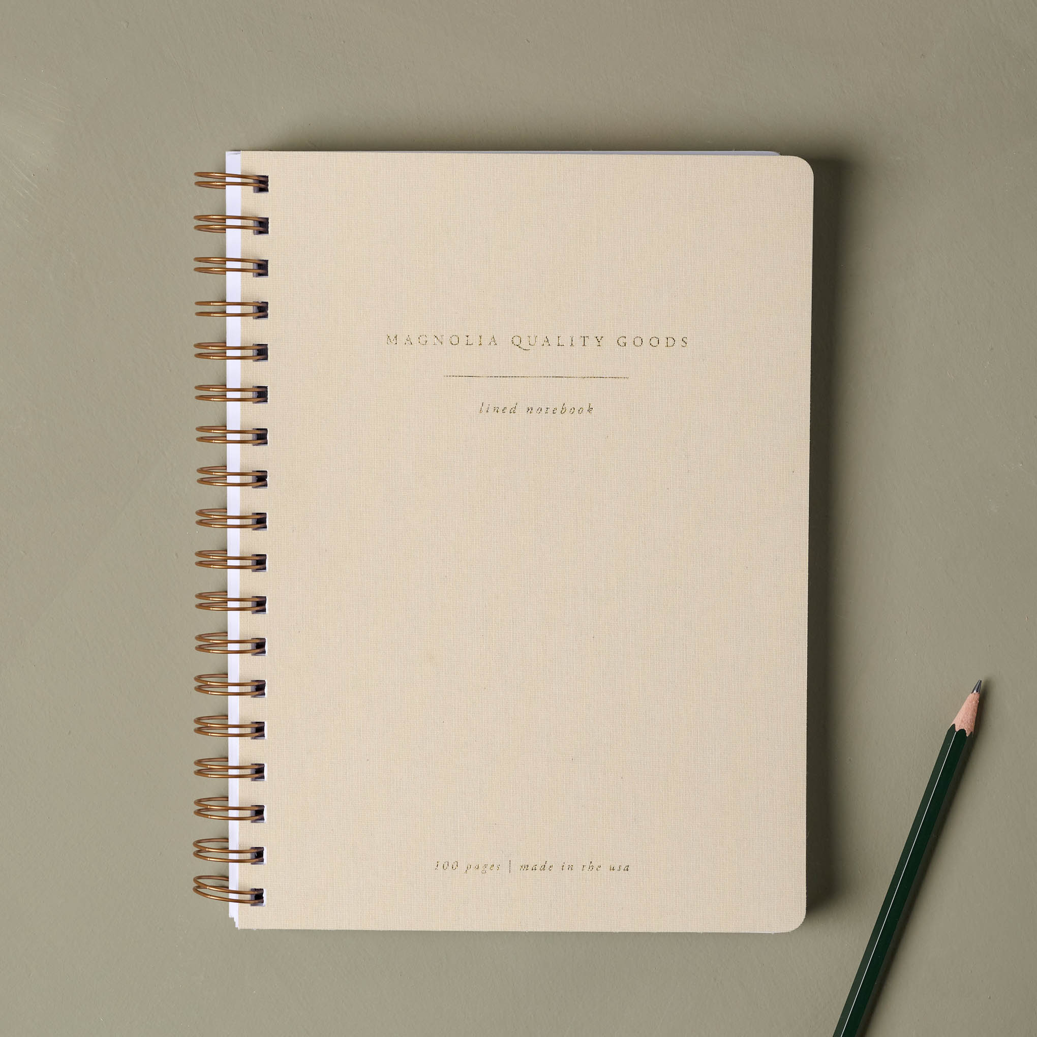 Magnolia Lined Spiral Notebook