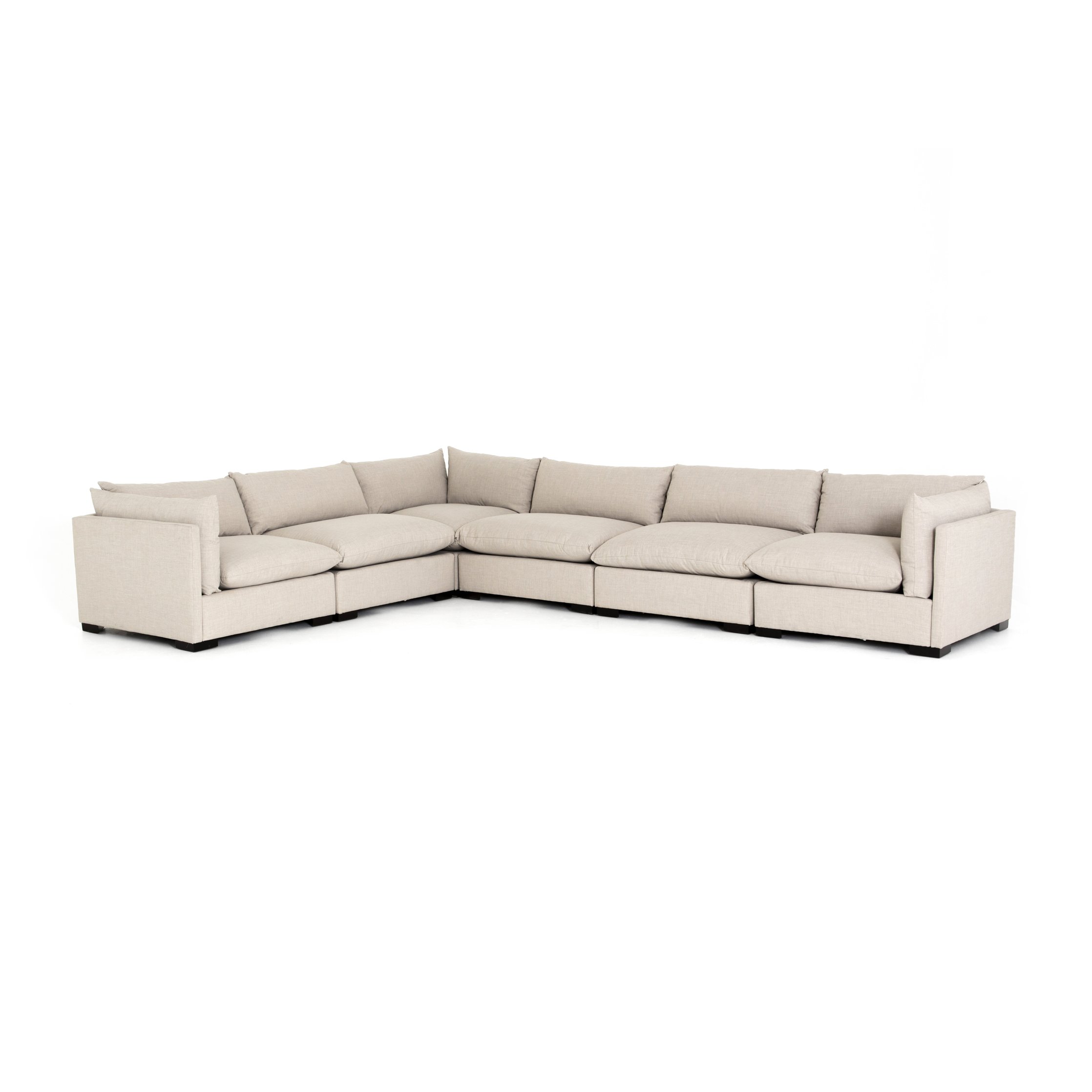 cream fabric L-shaped sectional sofa for magnolia $7399.00