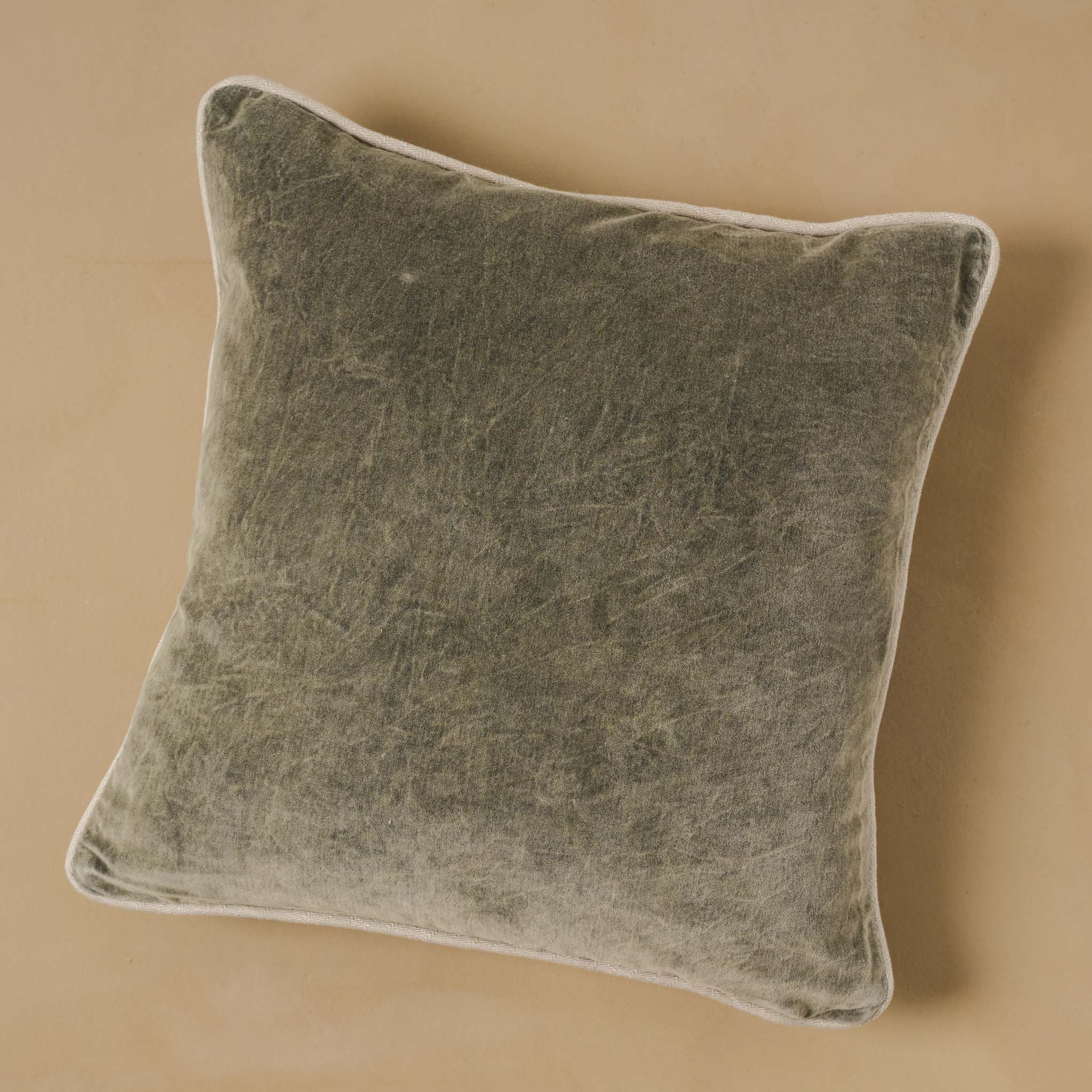 Heirloom Velvet Pillow in desert $58.00