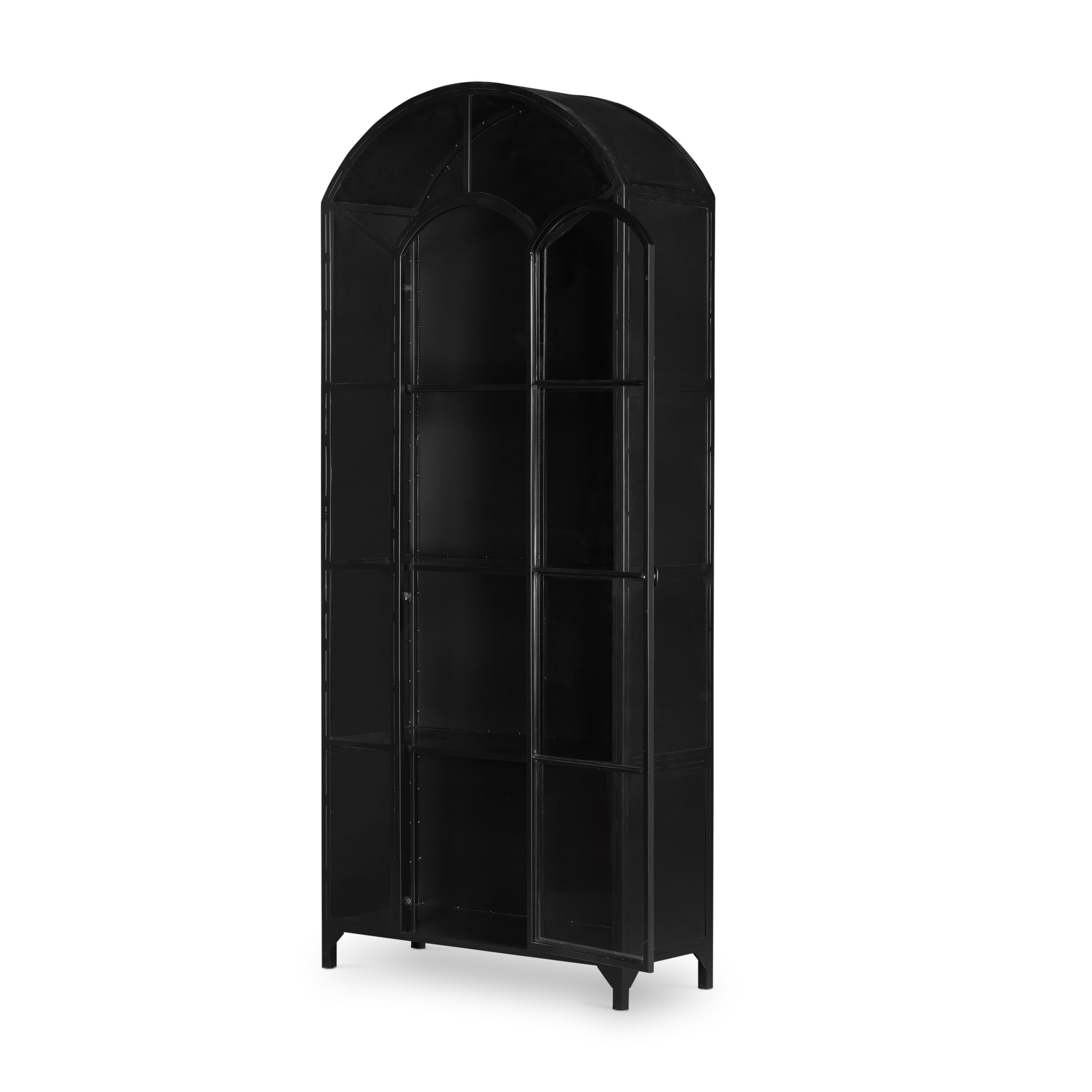 large black metal cabinet with rounded top Items range from $2199.00 to $2499.00