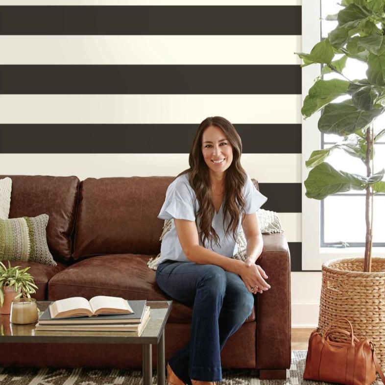 black and cream stripe pattern wallpaper $120.00