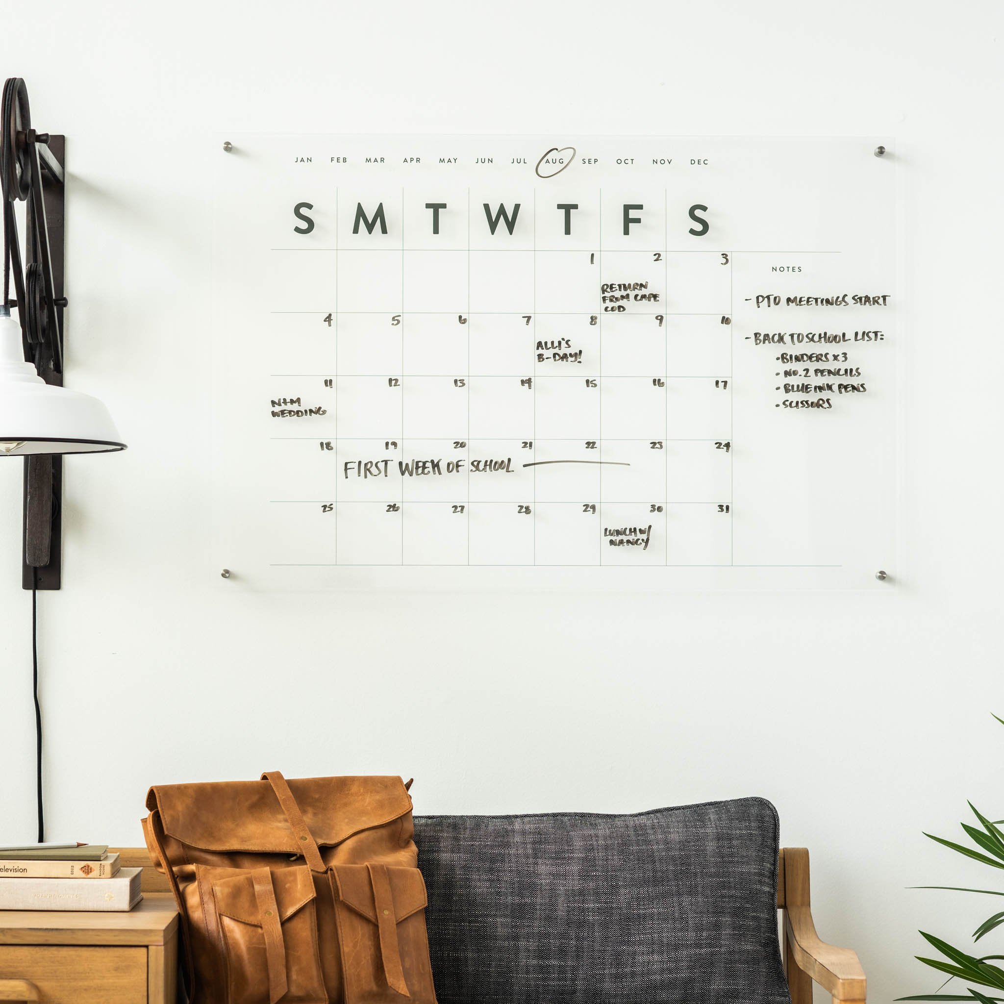 large acrylic wall calendar
