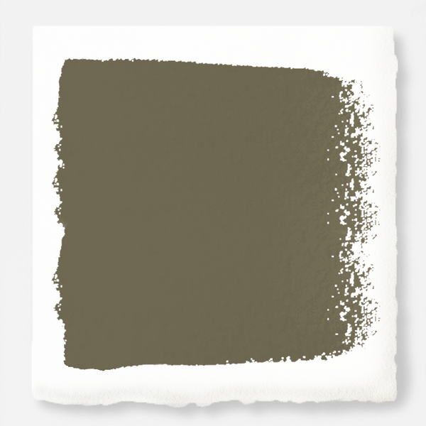 A warm olive green exterior paint