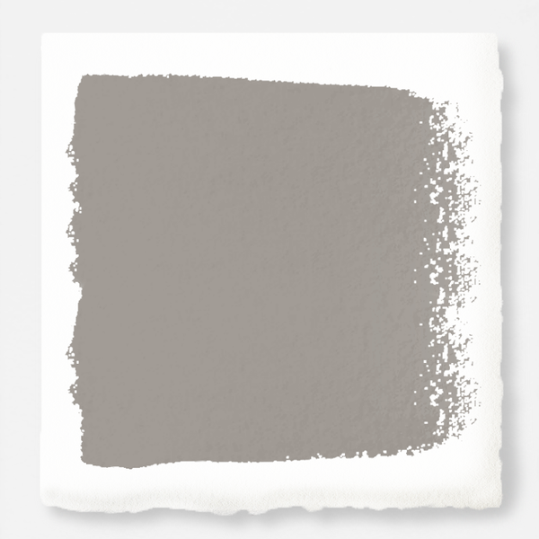 Muted gray with lavender hues door and cabinet paint named watering can