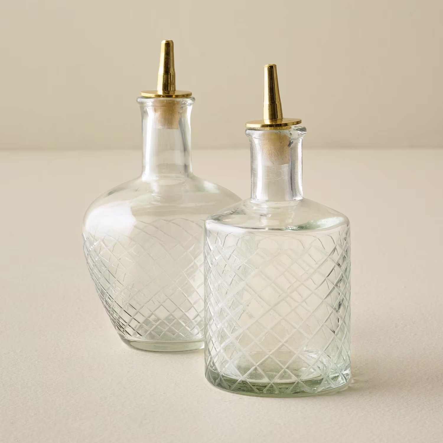 Vintage-Inspired Etched Glass Bottle