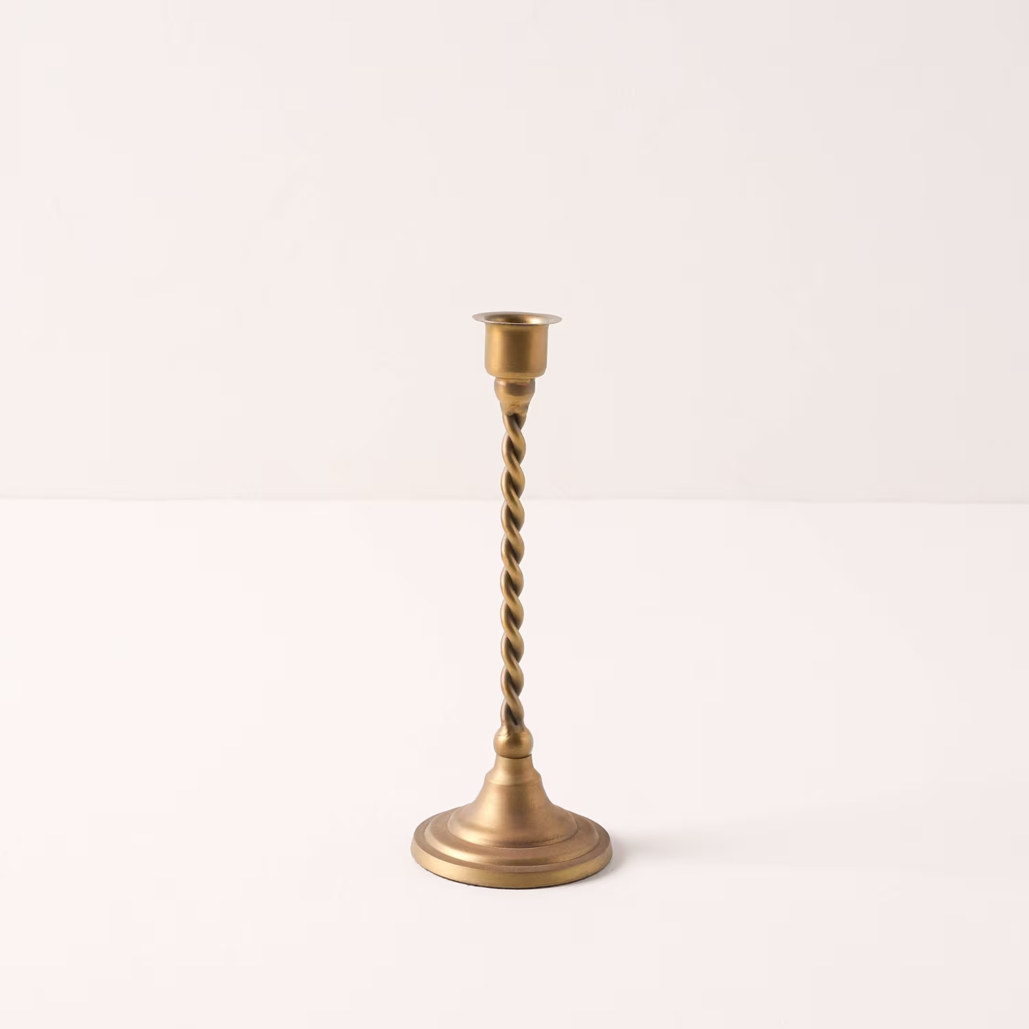 Antique Brass Metal Short Taper Holder