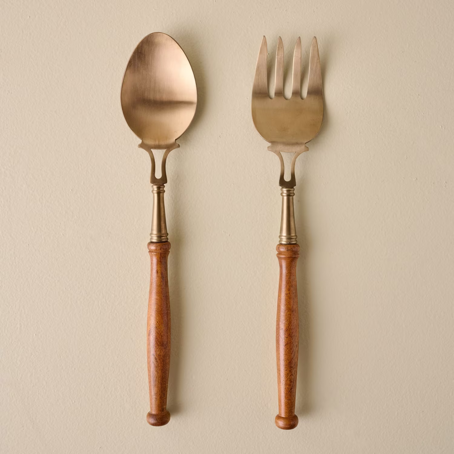 Antiqued Wood Serving Set