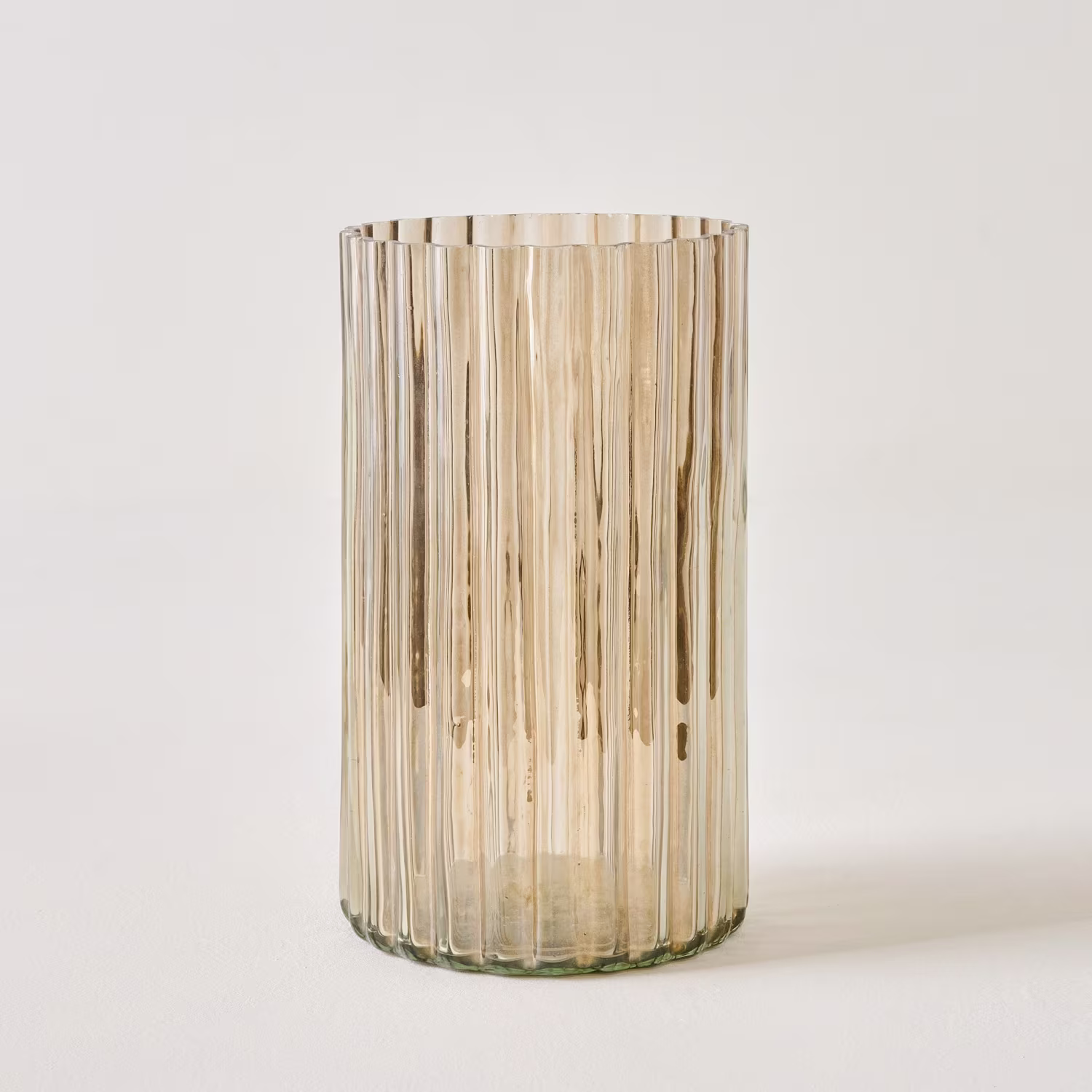 Alexandria Ribbed Glass Hurricane