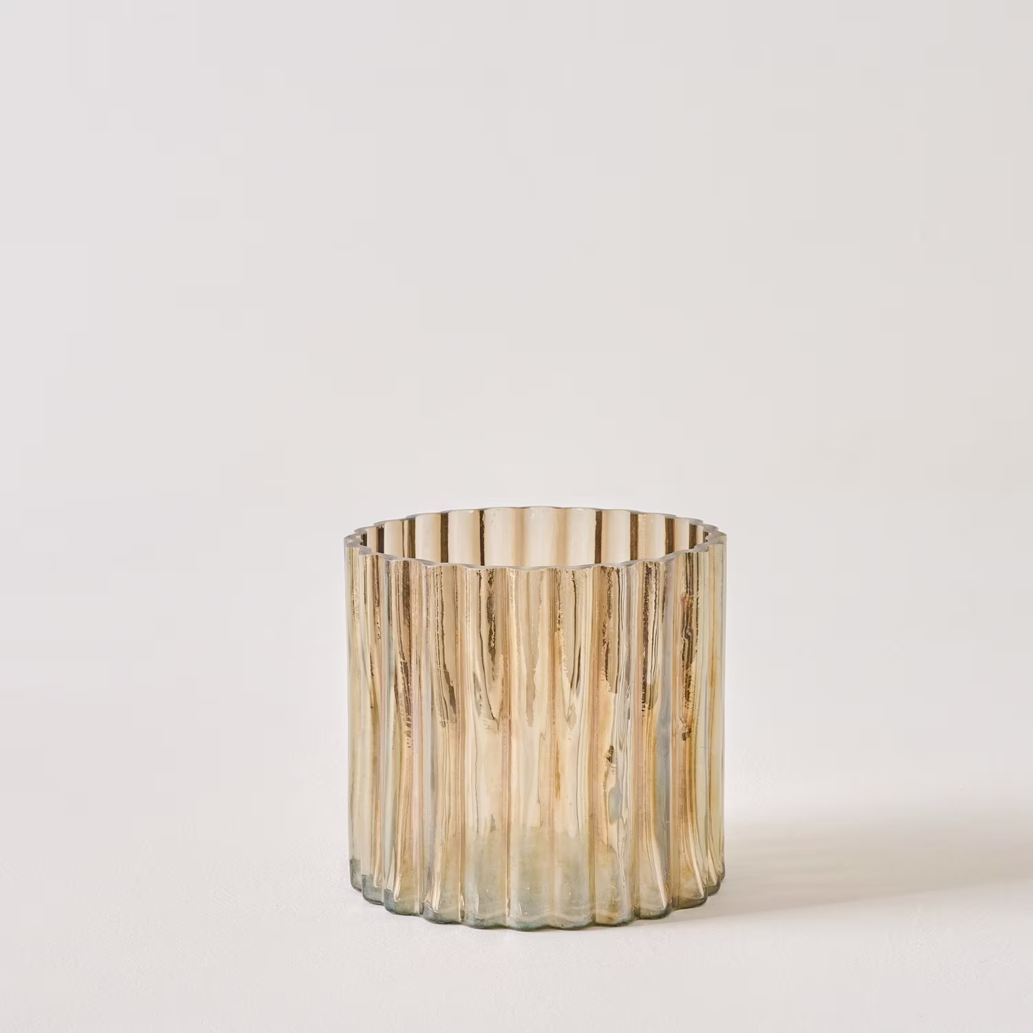 Alexandria Ribbed Glass Hurricane