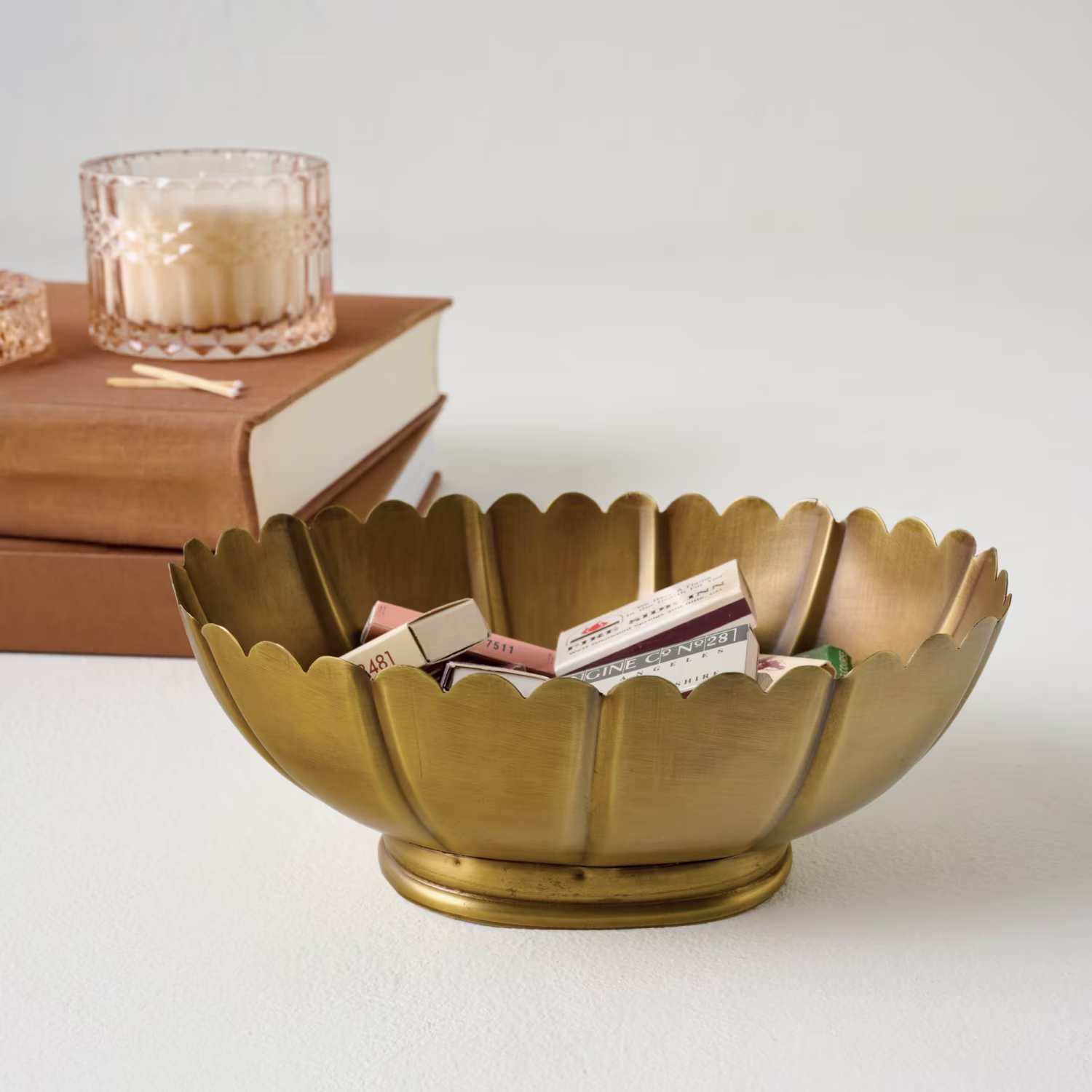 Palmer Brass Scalloped Bowl