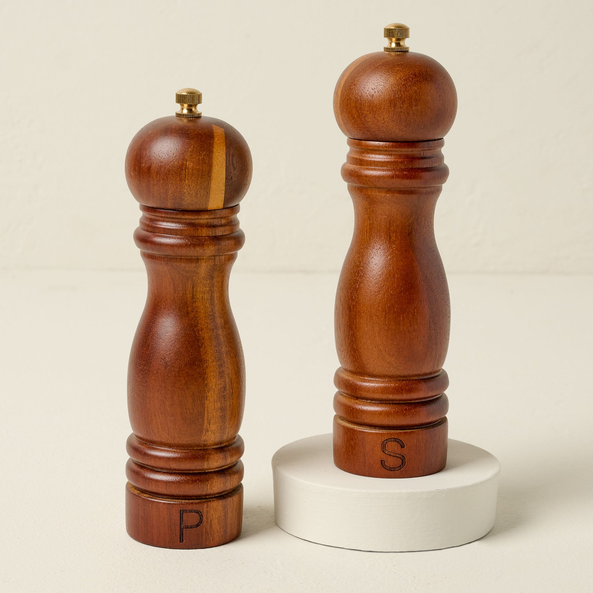 Wood Salt & Pepper Grinder Set - Magnolia