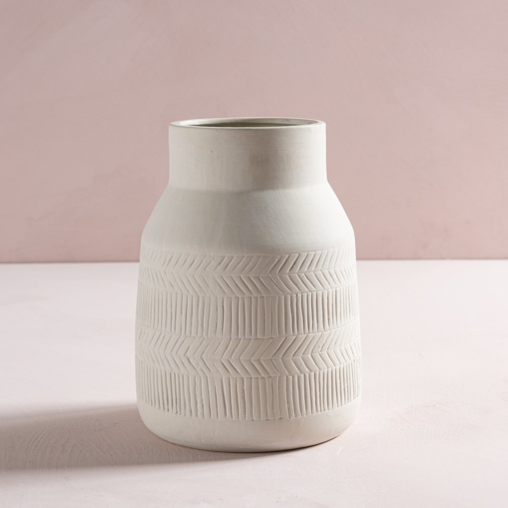 Shop Chloe Herringbone Ceramic Vase from Magnolia Market on Openhaus
