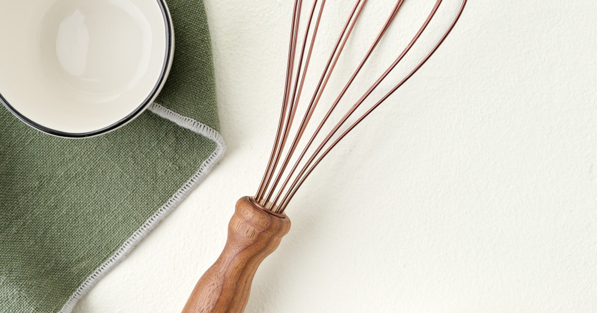 Copper and Walnut Whisk