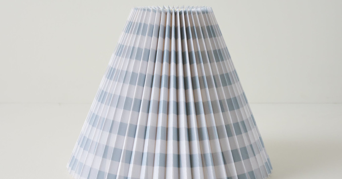 Gingham lampshade on sale