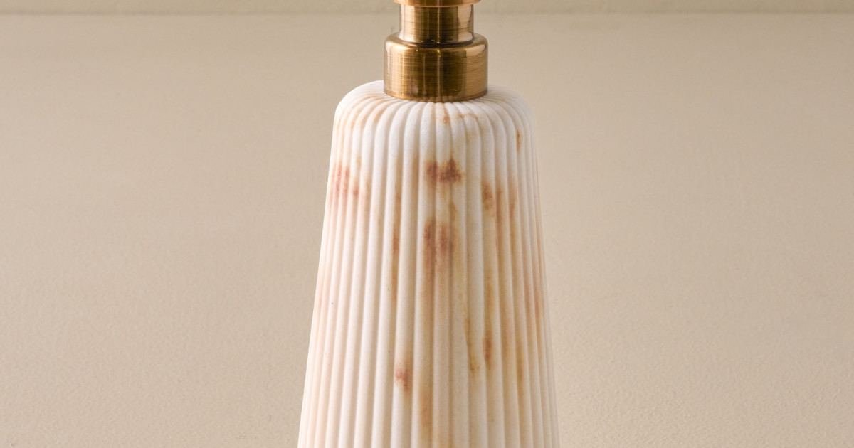 Fluted Quartz Soap Pump