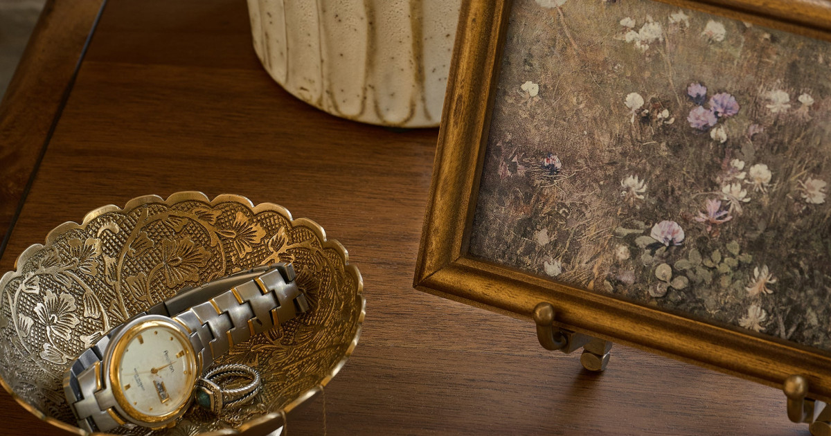 Etched Brass Dish Set of Two