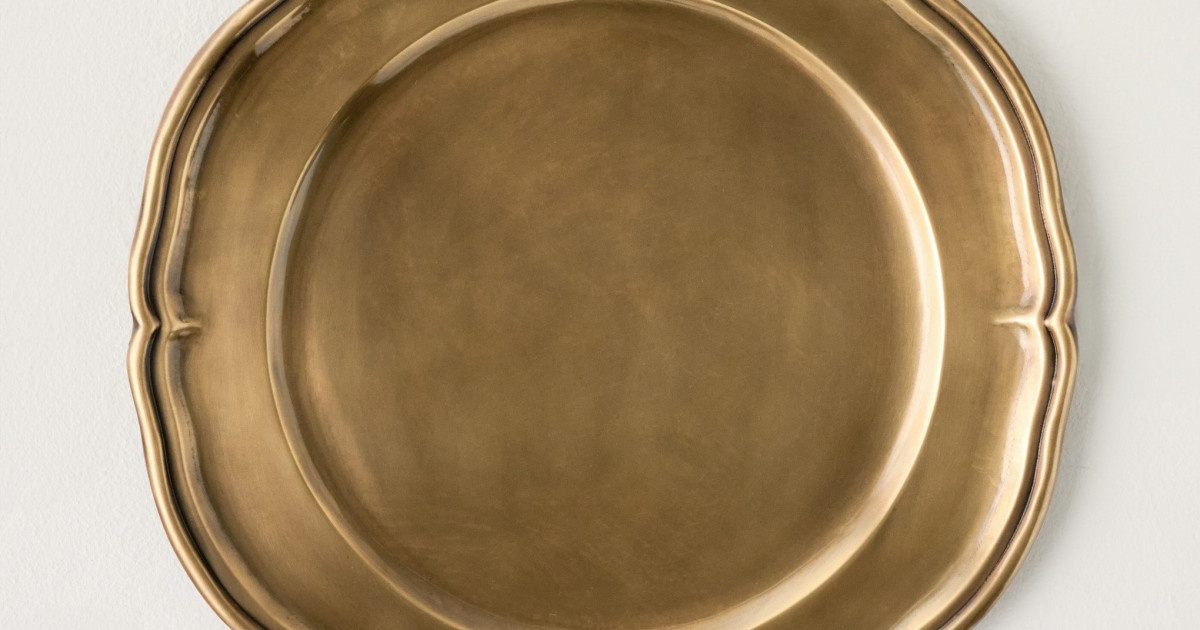Vintage-Inspired Brass Charger