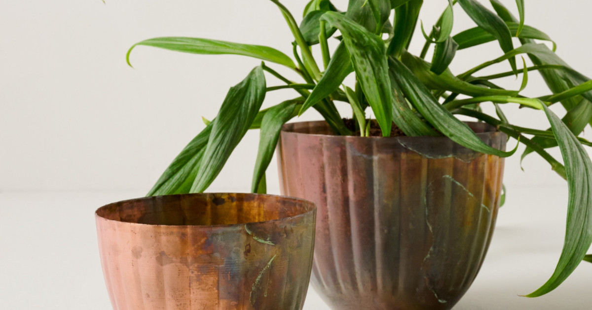 Aged Copper Planter