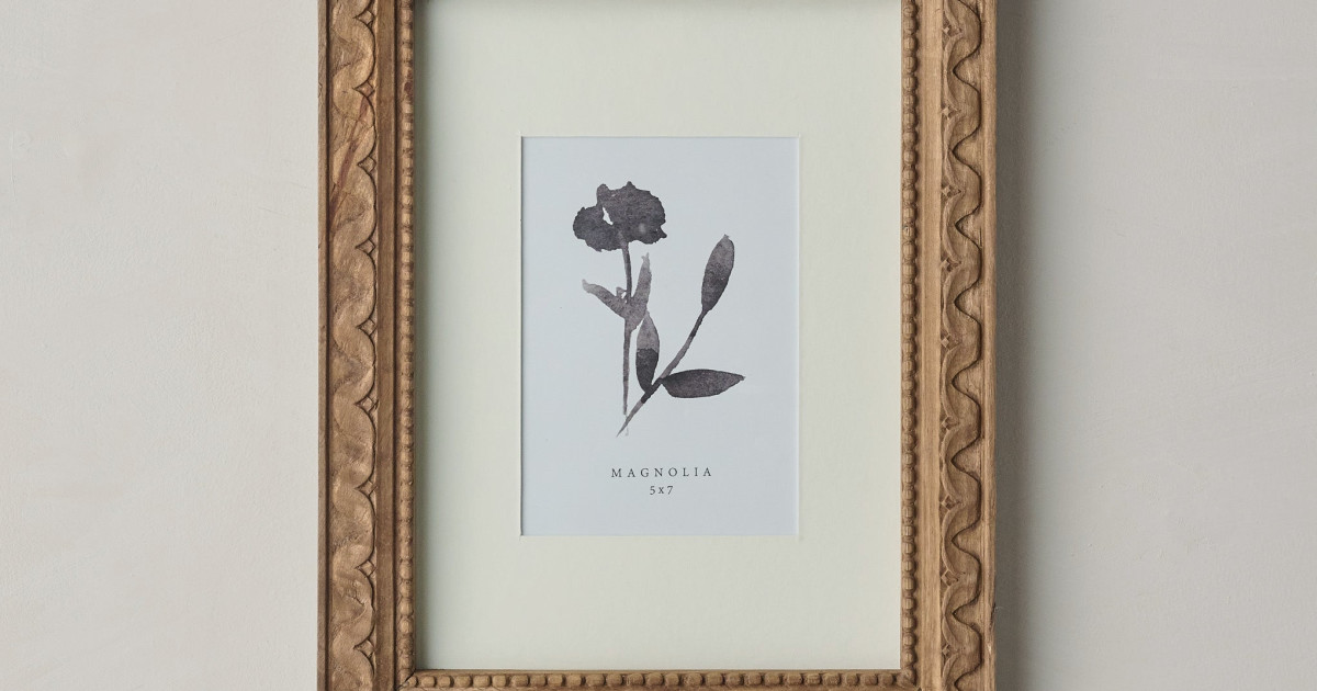 Willa Antiqued Wood Wall Frame with Matte