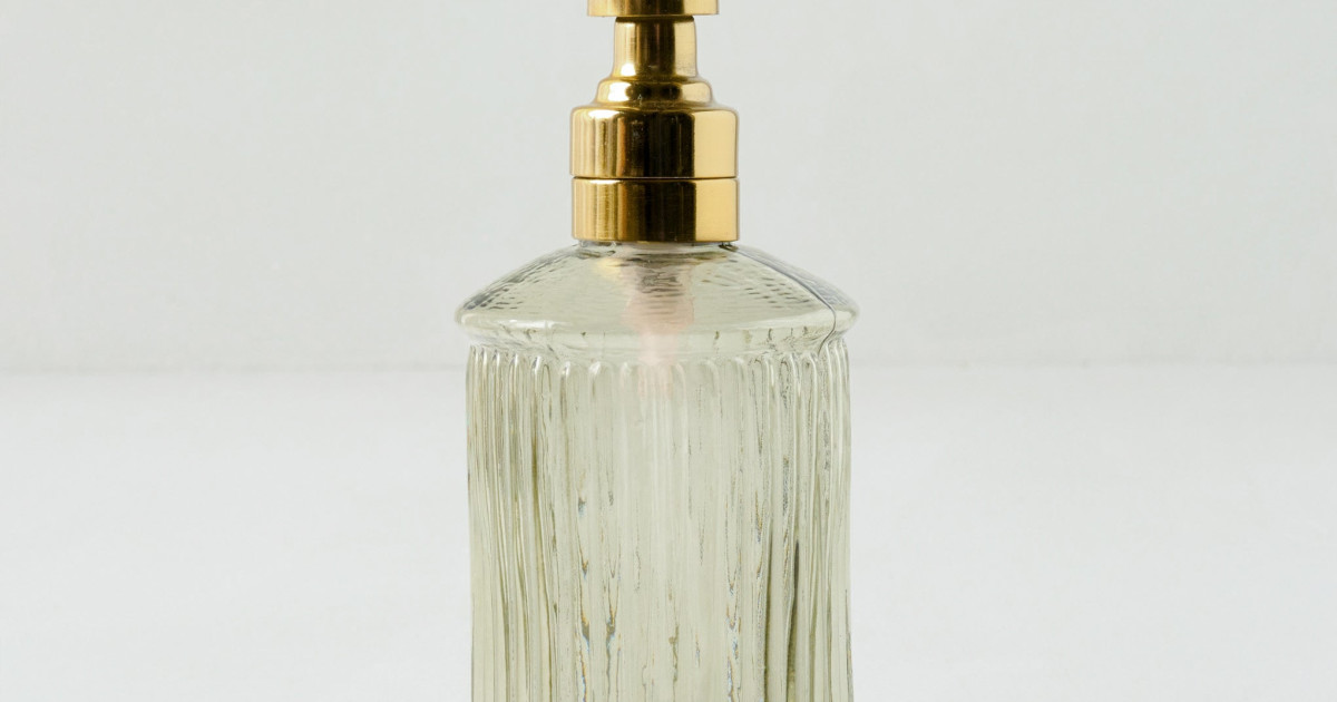 Arlo Ribbed Glass Soap Dispenser