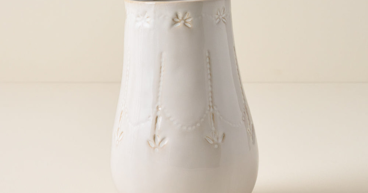 Floral Glazed Ceramic Maisie Vase