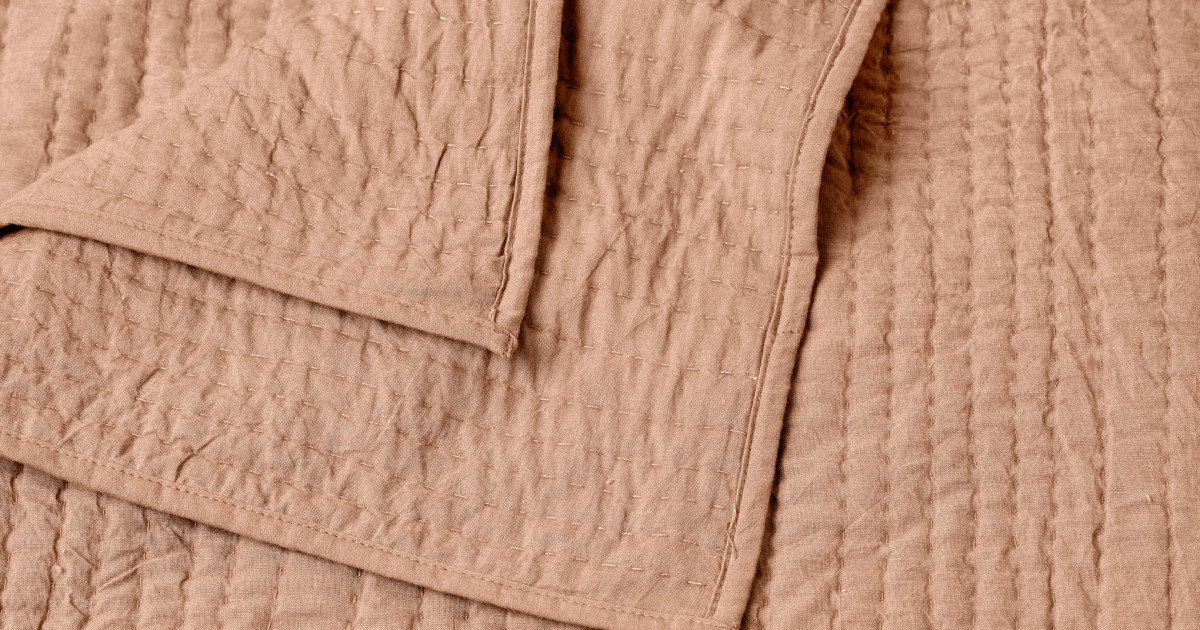 Stonewashed Pebbled Quilt - Desert Clay