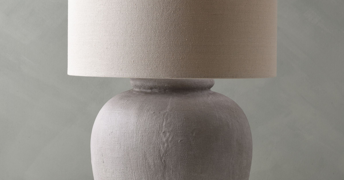 Cement base table lamp shop