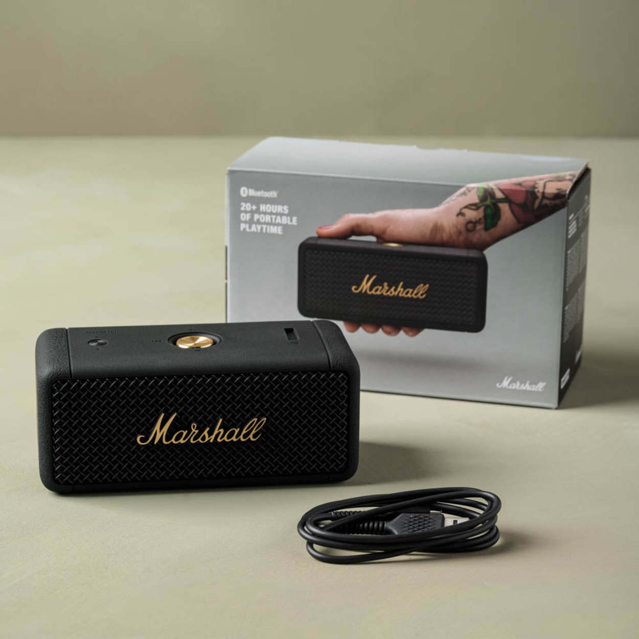 Dejlig Træts webspindel Kirsebær Marshall Emberton Bluetooth Black and Brass Speaker - Magnolia