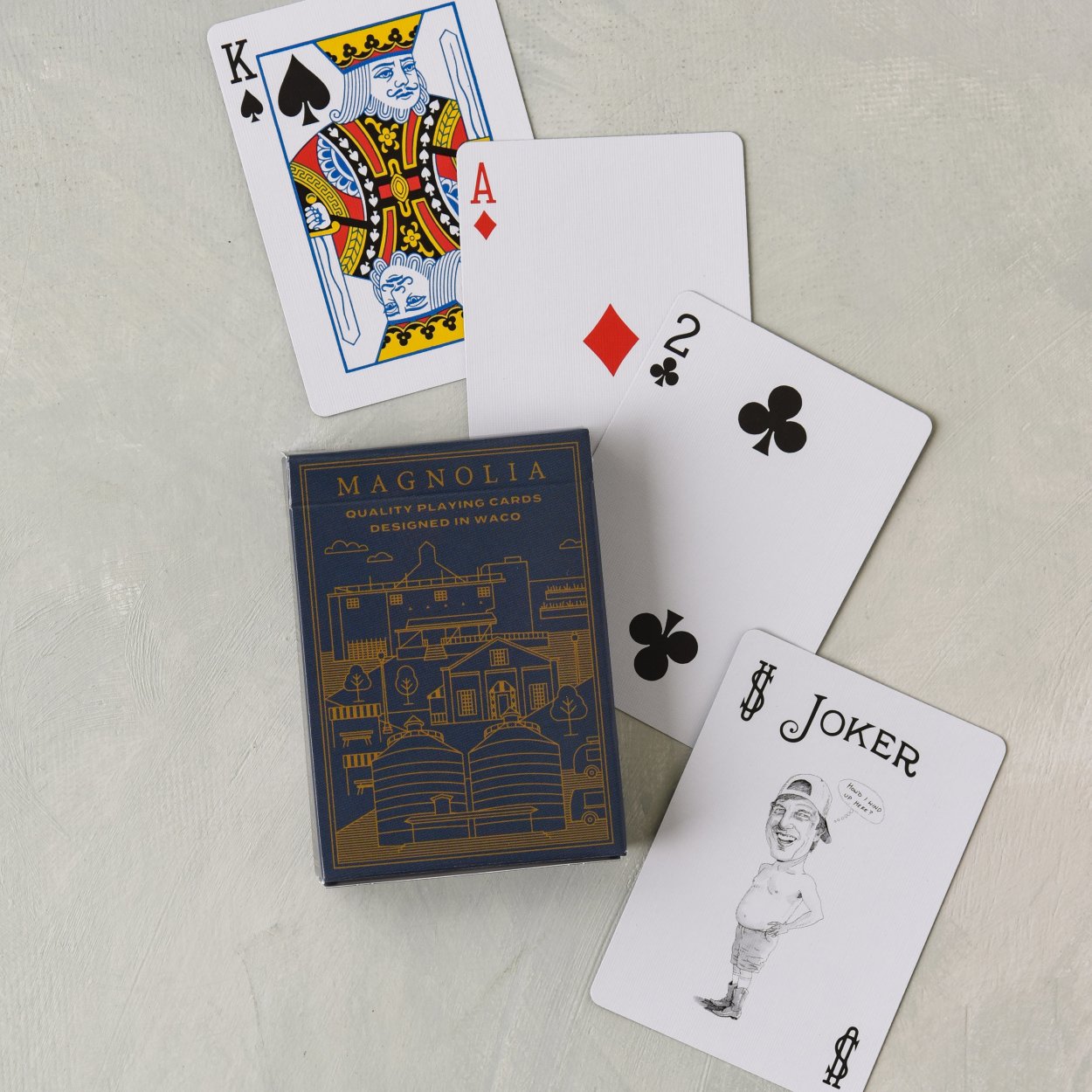 Hearth & Hand With Magnolia Playing Cards in Gray Felt Holding Case for sale online 