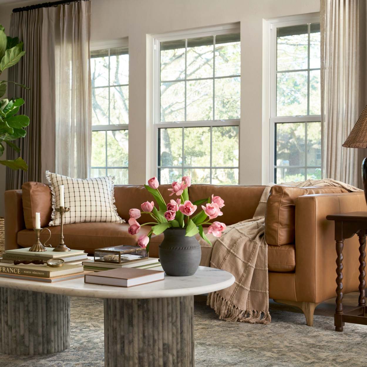 Juniper Leather Sofa - Magnolia Juniper Leather Sofa - Magnolia