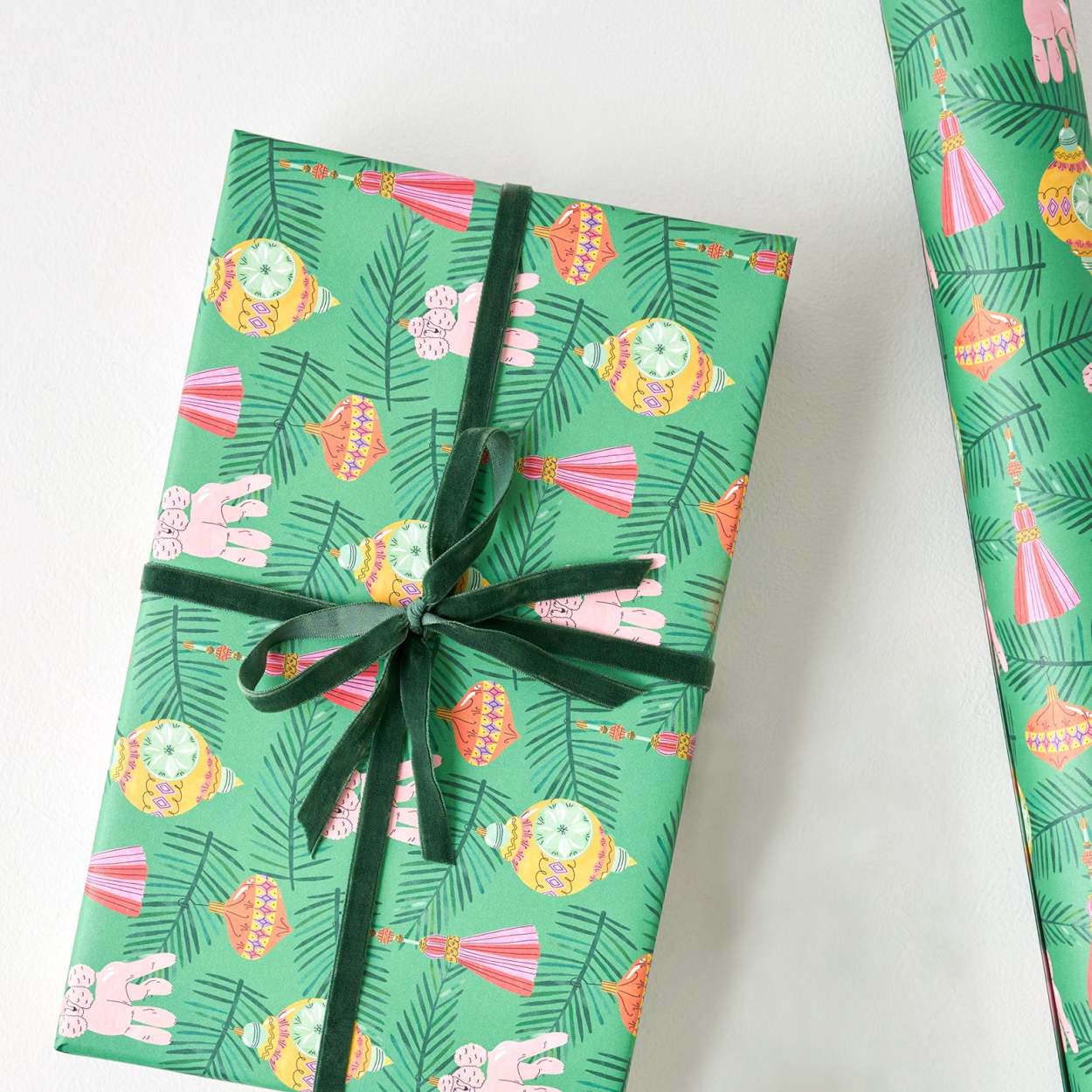 Christmas Poodle Wrapping Paper Sheets Magnolia