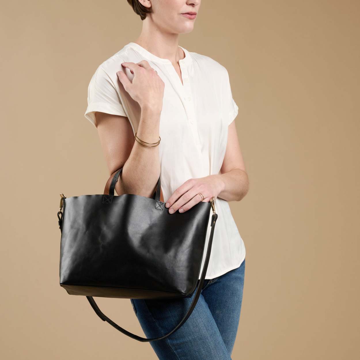 Leather crossbody tote bag clearance