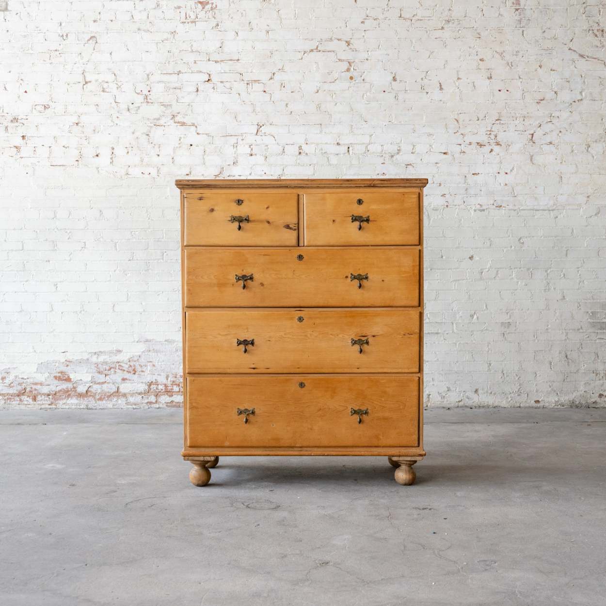 Oversized Vintage Pine Chest of Drawers Magnolia