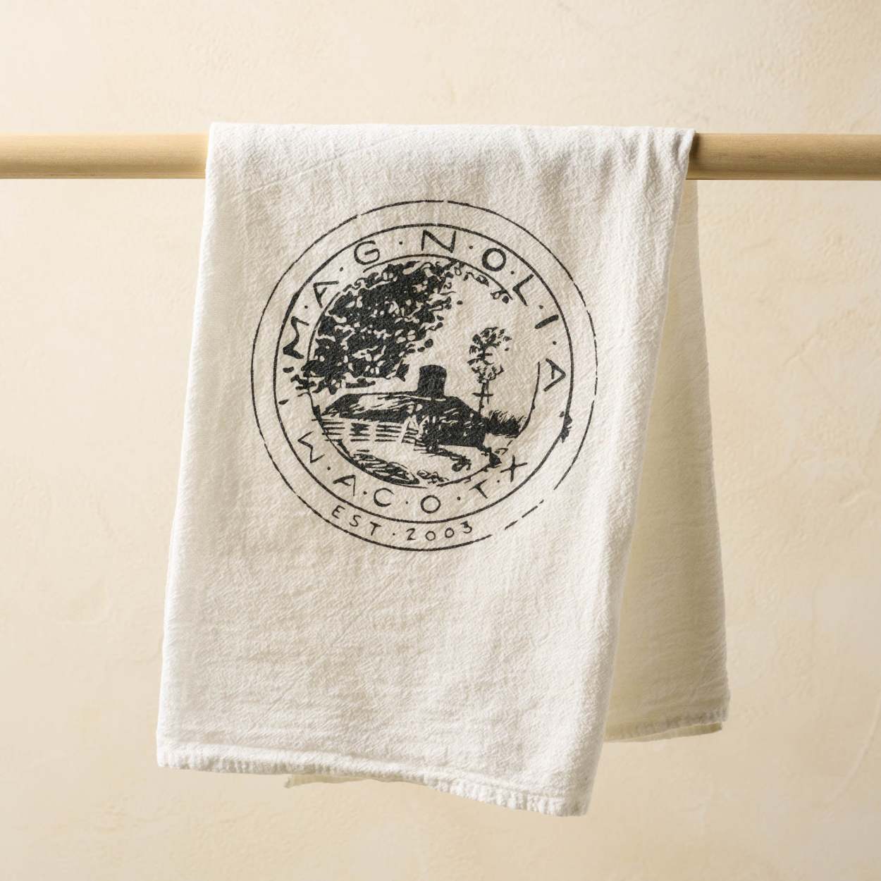 Beige Tea Towel. Farmhouse Style Kitchen Decor Handcrafted in
