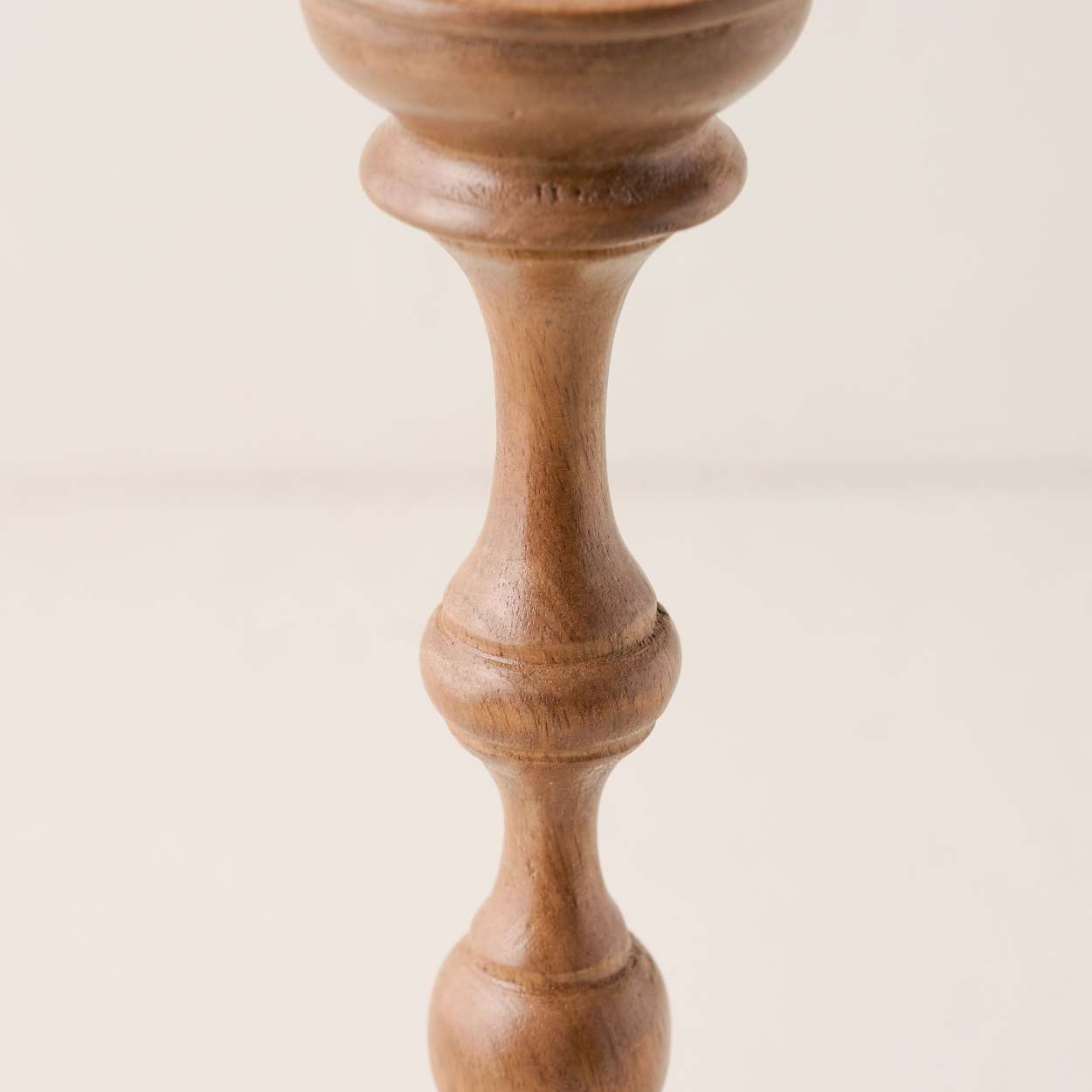 Turned Wood Taper Holder Magnolia