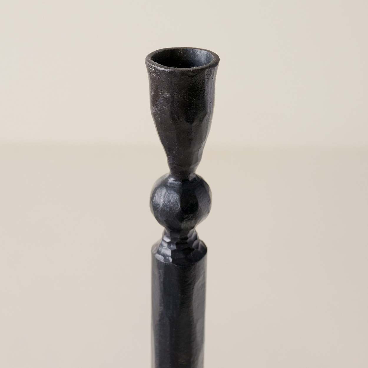 Forged Beaded Taper Holder - Magnolia