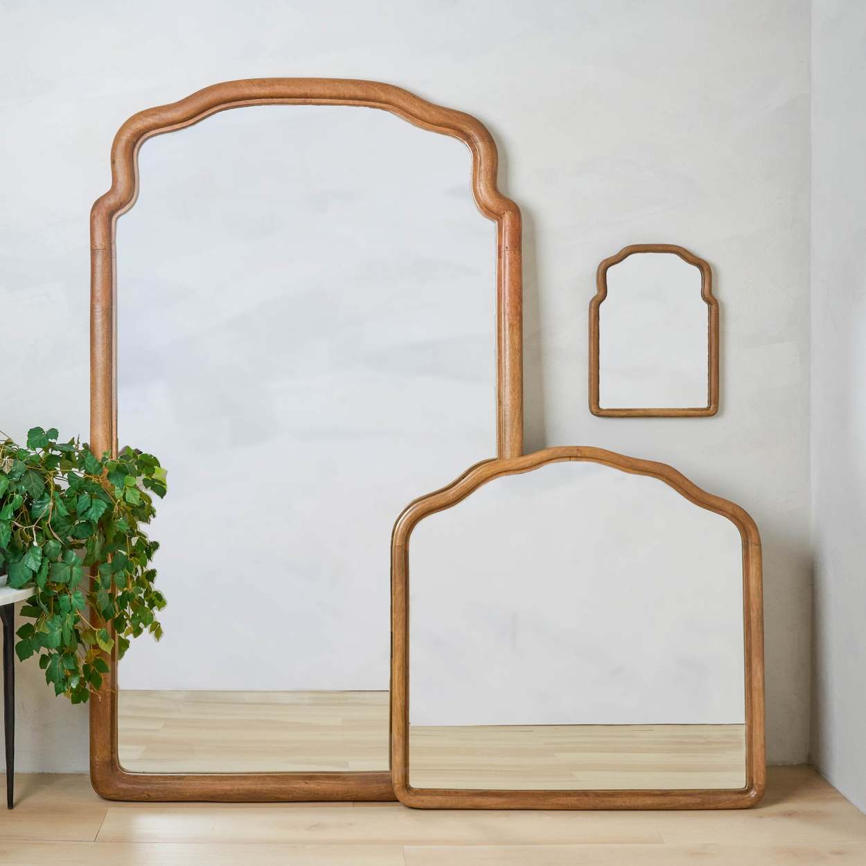 Olivia Wood Framed Mantle Mirror Magnolia